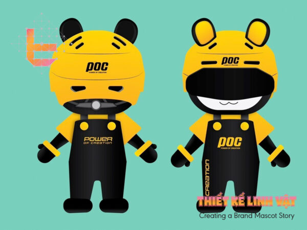 Thiết kế mascot nón POC