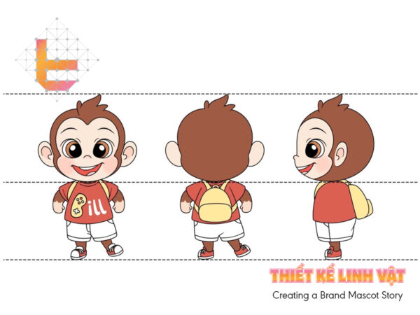 Thiết kế linh vật mascot khỉ con